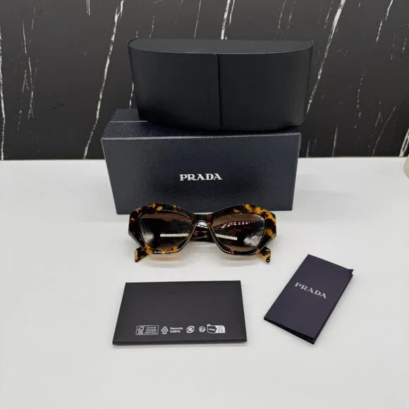NEW PR07YS VAU6S1 PRADA HONEY HAVANA WOMEN PRADA SUNGLASSES SPR 07Y